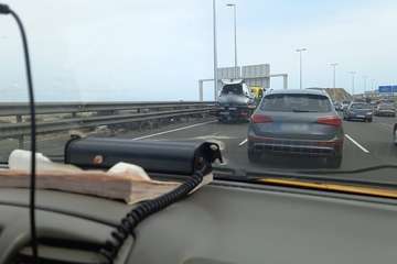 Accidente de tráfico en la GC-1 a la altura de Jinámar/TA.